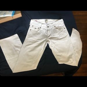 Men’s Authentic White True Religion Jeans
